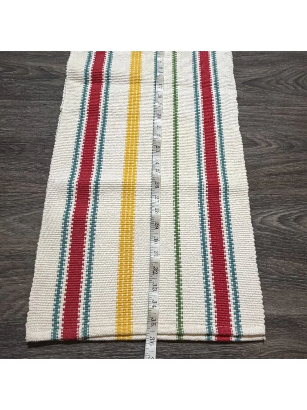 Pioneer Woman Vintage Stripe Woven Cotton Placemats Table Runner Set Multicolor